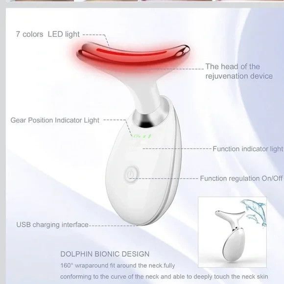 7 Color Beauty Device for Face & Neck – LED Skincare Massage Tool NEW - Picture 6 of 10